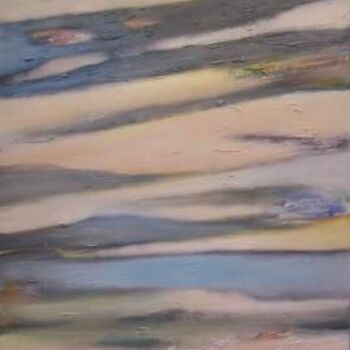 Painting titled "Layered Sky" by Scott Spencer, Original Artwork, Oil Mounted on Wood Stretcher frame