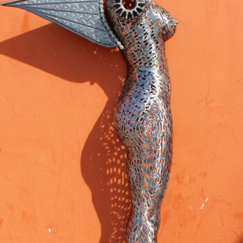 Sculptuur getiteld "The angel of techno…" door Scott Wilkes, Origineel Kunstwerk, Metalen