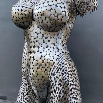 Sculpture intitulée "" Bubbles in the ch…" par Scott Wilkes, Œuvre d'art originale, Métaux