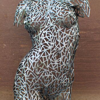 Скульптура под названием ""The lines that are…" - Scott Wilkes, Подлинное произведение искусства, Металлы