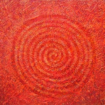 Painting titled "Red Spiral" by Scott Geary, Original Artwork