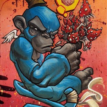 Картина под названием "Evolution. Dopemonk…" - Alexandr Shelaevsky (Screw), Подлинное произведение искусства, Акрил