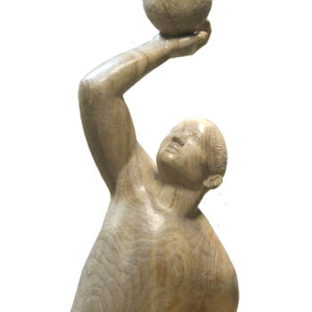Rzeźba zatytułowany „The Goal” autorstwa Alexander Eremin, Oryginalna praca, Drewno
