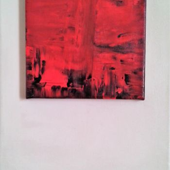 Schilderij getiteld "Bi Rouge" door Sculpeinte Concept Dany, Origineel Kunstwerk, Acryl Gemonteerd op Frame voor houten bran…