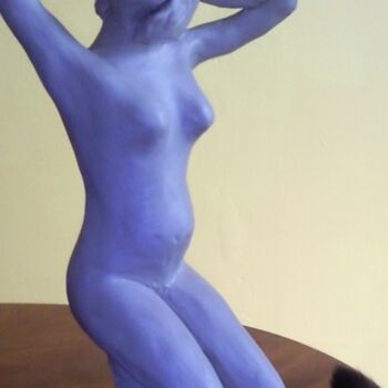 Скульптура под названием "Maternité" - Simone Puybaret, Подлинное произведение искусства