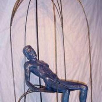 Sculpture titled "la Colombe" by Emma Sculpteur, Original Artwork, Mixed Media