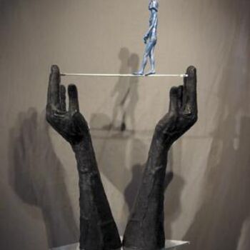雕塑 标题为“Un long silence d'a…” 由Emma Sculpteur, 原创艺术品, 混合媒体