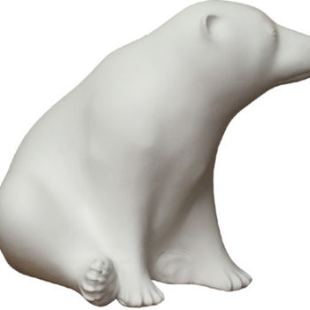 Sculpture titled "Ours blanc" by Pascal Levallois, Original Artwork