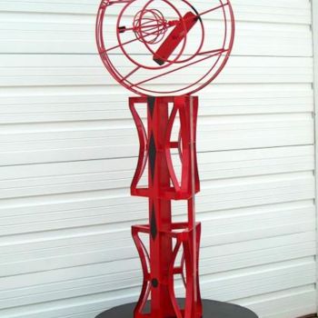 Sculpture titled "Global Manuscript" by Richard Beaulieu, Original Artwork, Metals