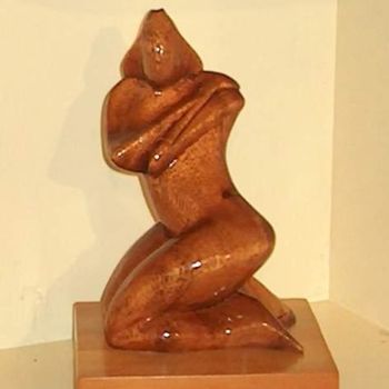 Скульптура под названием "Untitled Nude" - Richard Beaulieu, Подлинное произведение искусства, Дерево