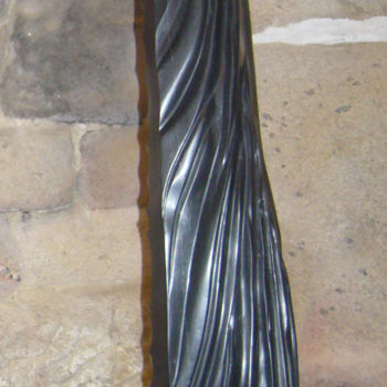 Sculpture titled "Elan-schiste" by Colette Cov, Original Artwork, Stone