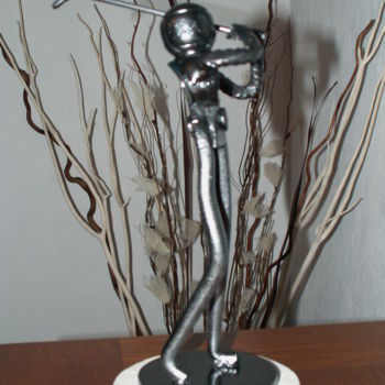 Rzeźba zatytułowany „Golfeur en action” autorstwa Az, Oryginalna praca, Metale