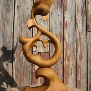 Sculpture intitulée "Ondine" par Alain Bruneau, Œuvre d'art originale, Bois