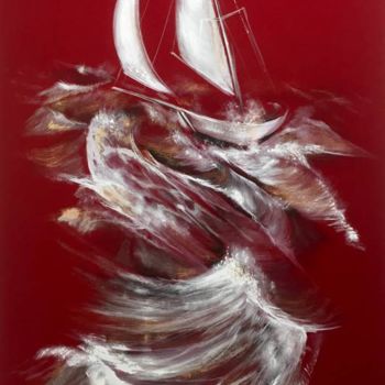 Ζωγραφική με τίτλο "Storm" από Abele Vadacca, Αυθεντικά έργα τέχνης, Μέταλλα