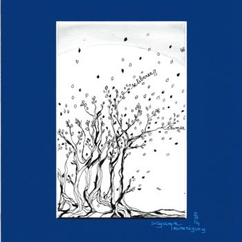 Tekening getiteld "arbres à mots" door Scyamn Mesmerizing, Origineel Kunstwerk, Inkt