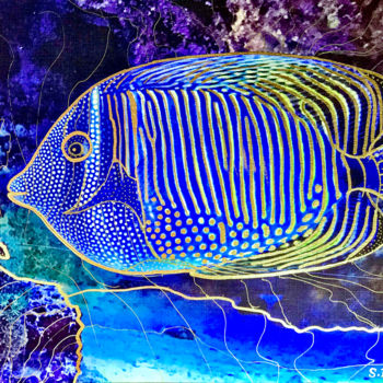 Fotografia zatytułowany „Neon Blue & Yellow…” autorstwa Stephen D. Smith, Oryginalna praca, Fotografia cyfrowa