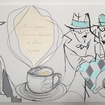 Pintura intitulada "Fernando Pessoa" por Sdurao, Obras de arte originais, Acrílico