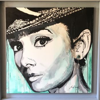 제목이 "Audrey Hepburn"인 미술작품 Sdurao로, 원작, 아크릴 목재 패널에 장착됨