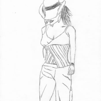 Drawing titled "Belle inconnue" by Seak, Original Artwork