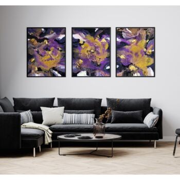 Peinture intitulée "Purple Rain - 60m x…" par Sean Knipe, Œuvre d'art originale, Huile