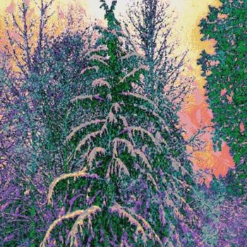 Digital Arts titled "Winter Forest 30" by Kenneth Grzesik, Original Artwork, Digital Painting