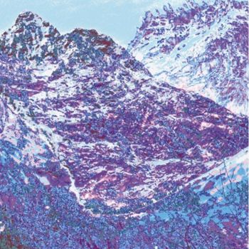 Digital Arts titled "Mountain Winter #3" by Kenneth Grzesik, Original Artwork, Digital Painting