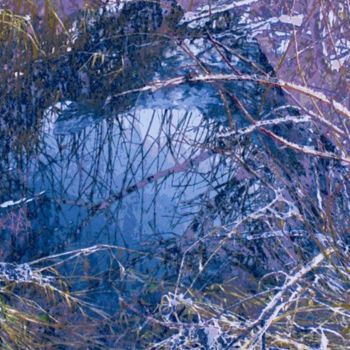 Digitale Kunst mit dem Titel "Mountain Winter #9" von Kenneth Grzesik, Original-Kunstwerk, Digitale Malerei