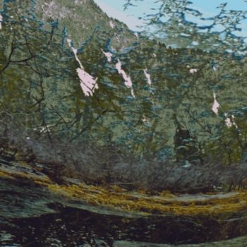 Arte digital titulada "Mountain Winter #14" por Kenneth Grzesik, Obra de arte original, Pintura Digital