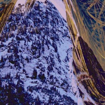 Digital Arts titled "Mountain Winter #15" by Kenneth Grzesik, Original Artwork, Digital Painting