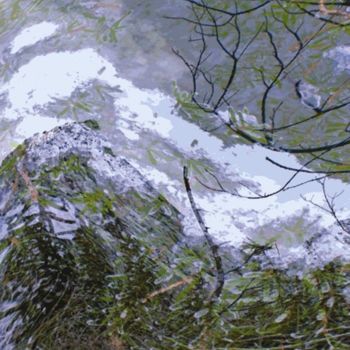 Digital Arts titled "Mountain Winter #23" by Kenneth Grzesik, Original Artwork, Digital Painting