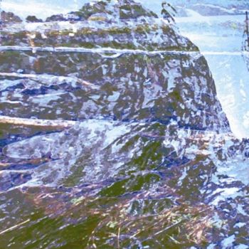 Arte digitale intitolato "Mountain Winter #26" da Kenneth Grzesik, Opera d'arte originale, Pittura digitale
