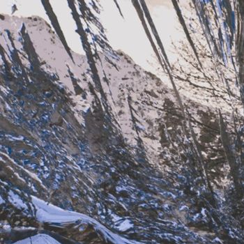 Digital Arts titled "Mountain Winter #31" by Kenneth Grzesik, Original Artwork, Digital Painting