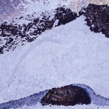 Digitale Kunst mit dem Titel "Mountain Winter #53" von Kenneth Grzesik, Original-Kunstwerk, Digitale Malerei