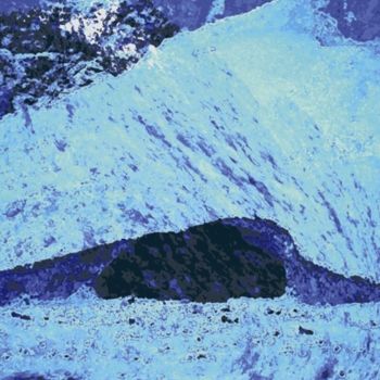 Artes digitais intitulada "Mountain Winter #54" por Kenneth Grzesik, Obras de arte originais, Pintura digital