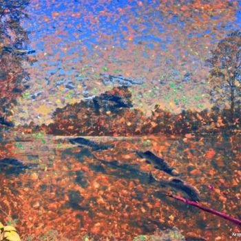 Digitale Kunst mit dem Titel "Autumnism 3" von Kenneth Grzesik, Original-Kunstwerk, Digitale Malerei