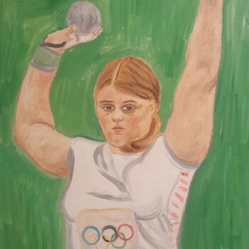 Painting titled "Les jeux olympiques…" by Sebastian Henao, Original Artwork, Oil