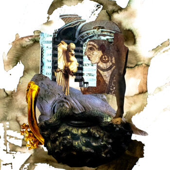 Collages intitolato "Renaissance Child T…" da Sebastian Herrling, Opera d'arte originale, Collages