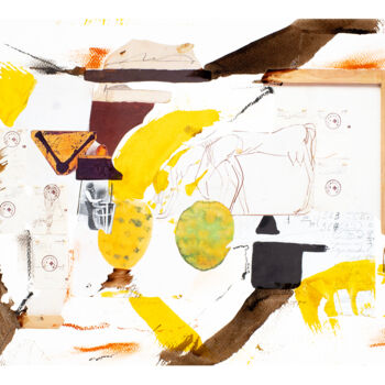 Collagen mit dem Titel "Beuys N The Hood /…" von Sebastian Herrling, Original-Kunstwerk, Collagen