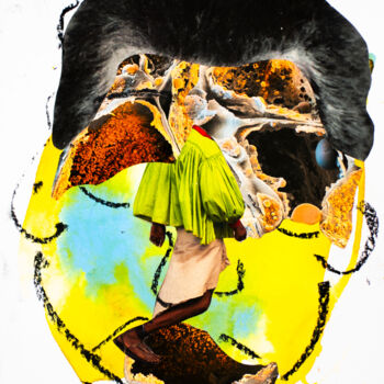 Collages intitolato "Gasface 3" da Sebastian Herrling, Opera d'arte originale, Collages