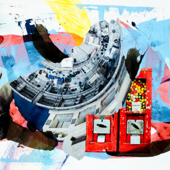 Collages intitulée "The past , the pres…" par Sebastian Herrling, Œuvre d'art originale, Collages