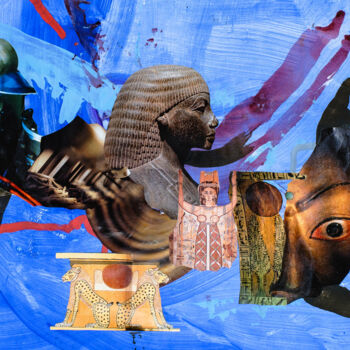 Collages getiteld "Erkenntnis Stufe 3" door Sebastian Herrling, Origineel Kunstwerk, Collages