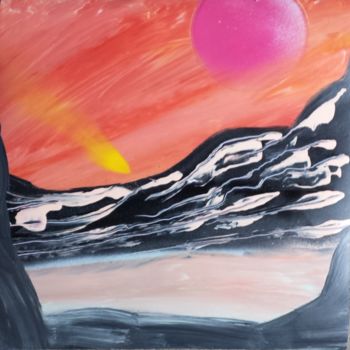 Malarstwo zatytułowany „planete” autorstwa Sebastian Ponchaut (sterton), Oryginalna praca, Farba w spray'u