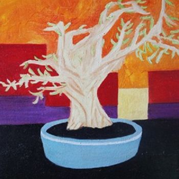 Painting titled "bonsai" by Sebastian Ponchaut (sterton), Original Artwork, Oil