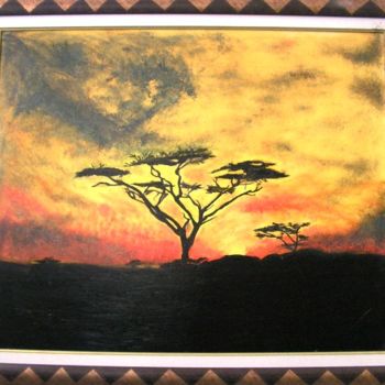Peinture intitulée "couche de soleil2" par Sebastian Ponchaut (sterton), Œuvre d'art originale, Huile