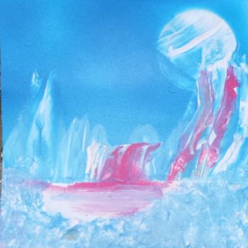 Painting titled "blue planet" by Sebastian Ponchaut (sterton), Original Artwork, Spray paint