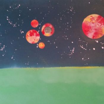 Painting titled "planete" by Sebastian Ponchaut (sterton), Original Artwork, Other