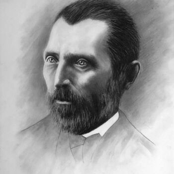 Drawing titled "VINCENT VAN GOGH  I" by Sebastián Ruiz González, Original Artwork, Pencil