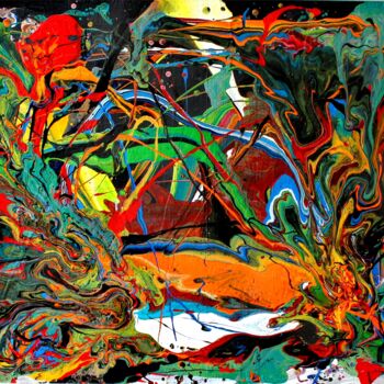 Painting titled "Peinture abstraite…" by Sebastian Stankiewicz, Original Artwork, Acrylic