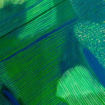 Malerei mit dem Titel "grüne sonnenstrahlen" von Sebastian Olivier Burckhardt, Original-Kunstwerk, Acryl