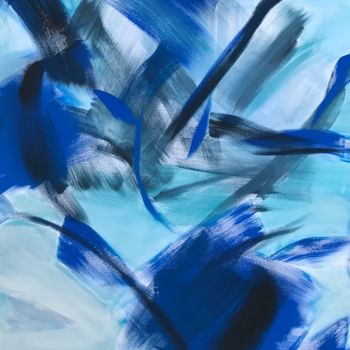 Painting titled "Blue Revelation" by Sebastian Olivier Burckhardt, Original Artwork, Acrylic